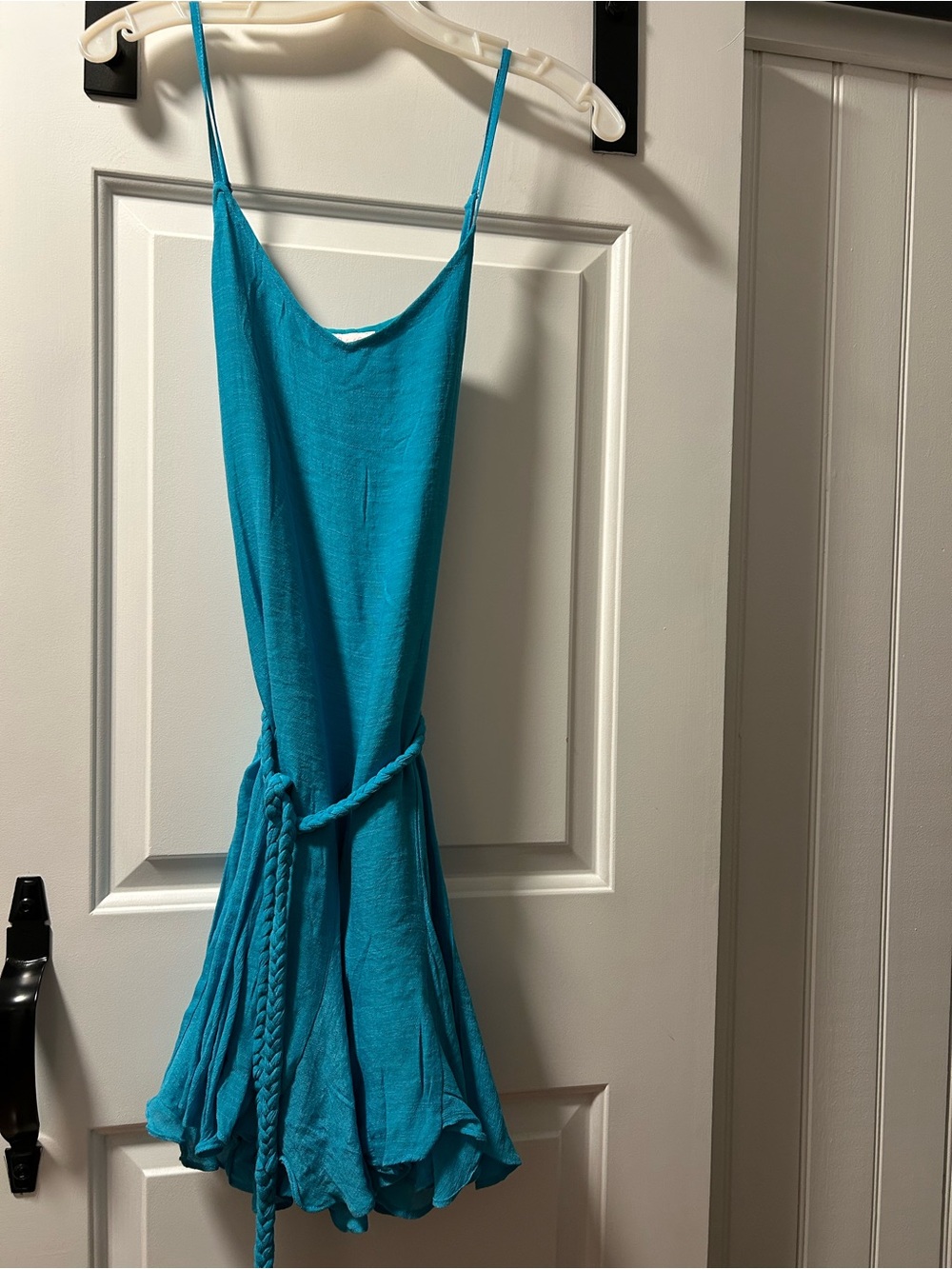 Pink Lilly Slip Dress with Braided Waist Tie